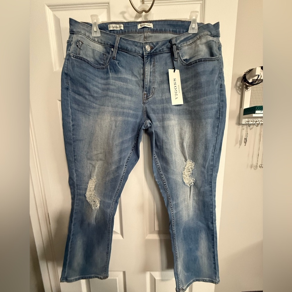 Vigoss Women's Light Blue Ace Skinny Jeans - NWT, size 20W